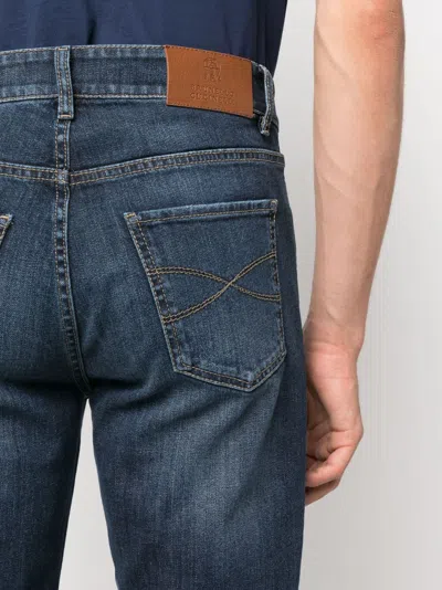 Brunello Cucinelli Blue Cotton Denim Regular Jeans In Blue