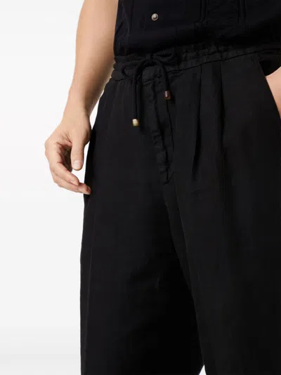 Brunello Cucinelli Leisure Fit Pants With Drawstring In Black