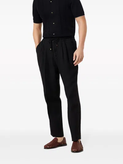 Brunello Cucinelli Leisure Fit Pants With Drawstring In Black