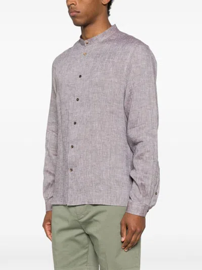 Brunello Cucinelli Light Brown Button-down Shirt In Gray