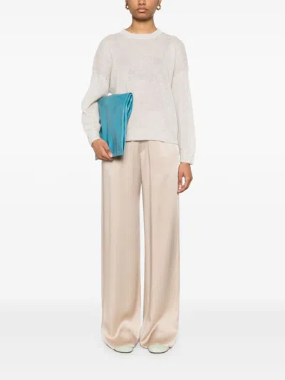Brunello Cucinelli Women Mohair Wool Sweater In Neutral