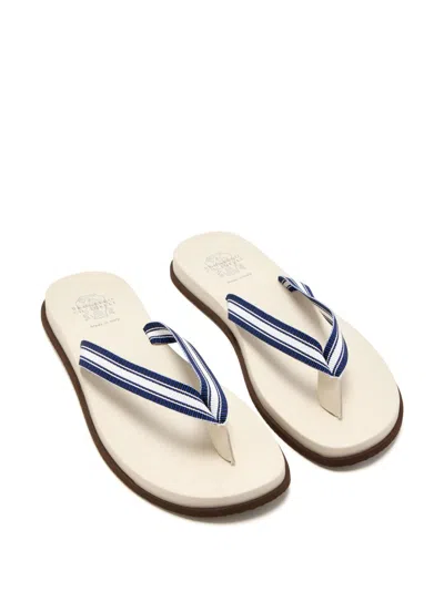Brunello Cucinelli Flip-flops With Grosgrain In Neutral