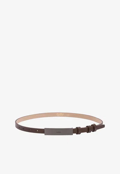 Max Mara Adjustable Length Belts For Perfect Fit In Brown