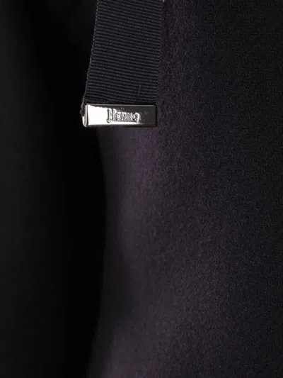 Herno Black A-line Lightweight Coat In Black