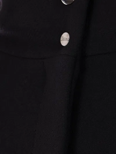 Herno Black A-line Lightweight Coat In Black