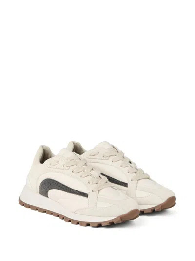 Brunello Cucinelli Beige Monile Sneakers In Neutral