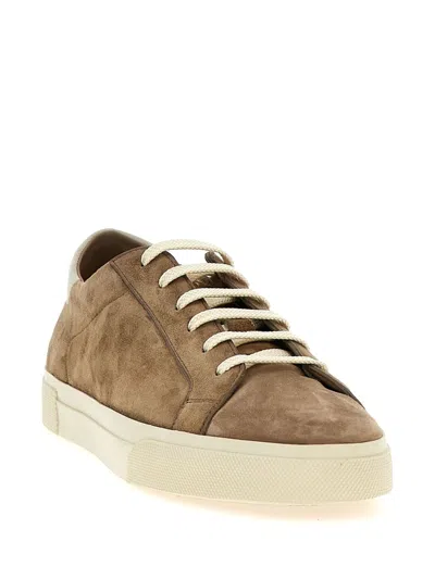 Brunello Cucinelli Suede Sneakers With Contrasting Laces