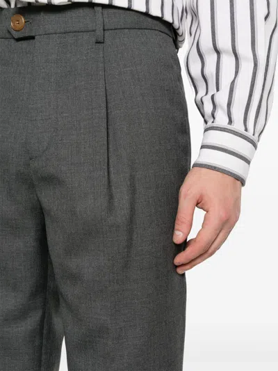 Brunello Cucinelli Dark Grey Classic Trousers