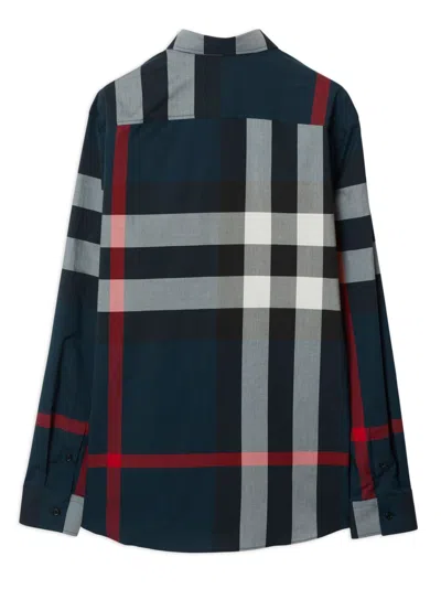 Burberry Long Sleeve Summerton Shirt In Green