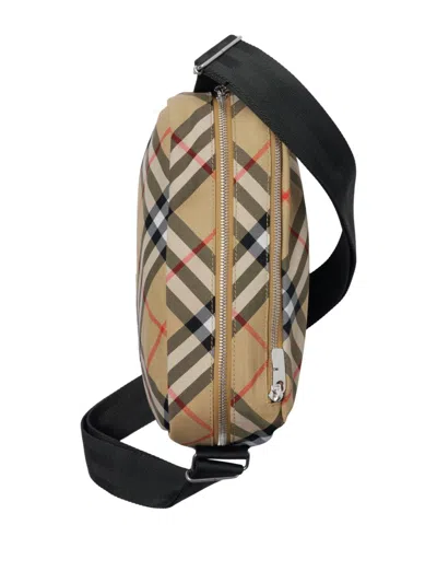 Burberry Vintage Check Messenger Bag With Silver Hardware
