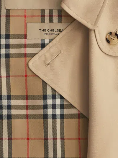 Burberry Chelsea Cotton Trench Coat In Neutral