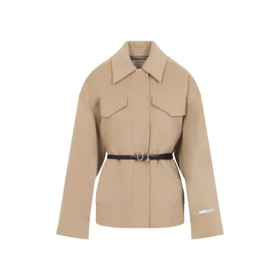 Sportmax Camel Brown Virgin Wool Cantore Jacket
