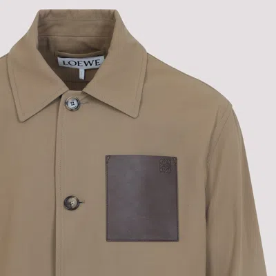 Loewe Cotton Jacket With Contrast Pocket And Front Pockets In Multi