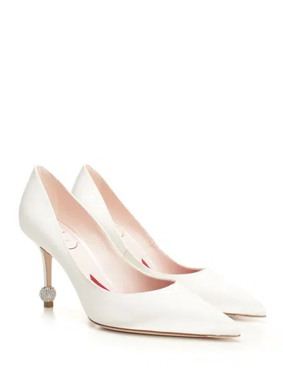 Roger Vivier Jewel Heel Pumps Beige