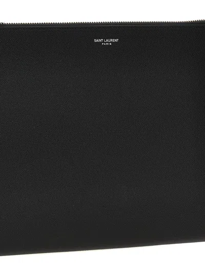 Saint Laurent Logo I-pad Holder Hi-tech Black