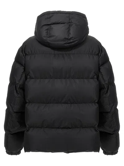 Dolce & Gabbana Puffy Black Coat With High Collar In Black