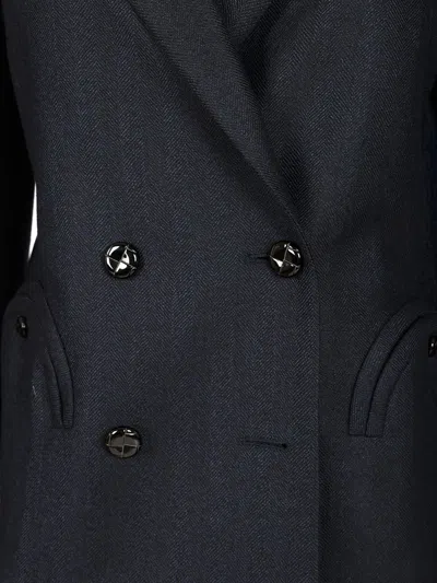 Blazé Milano Maine Everyday Double Blazer Jackets Blue In Black