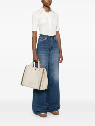 Chloé Chloè Carry Canvas Tote Bag