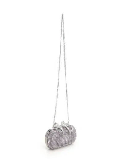 Self-portrait Mesh Clutch Handbags Violet