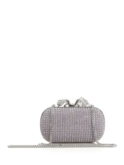 Self-portrait Mesh Clutch Handbags Violet