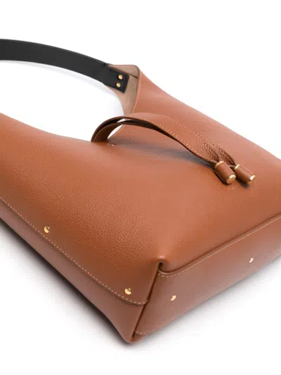 Chloé Womens Tan Marcie Hobo Small Leather Shoulder Bag In Brown