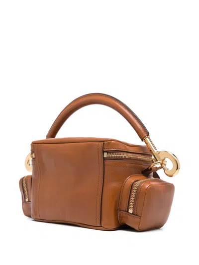 Chloé Small Double Carry Leather Bag With Multipocket Detail
