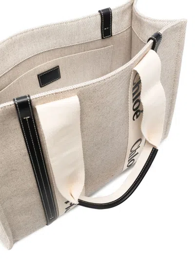 Chloé Chloè Woody Canvas Medium Tote