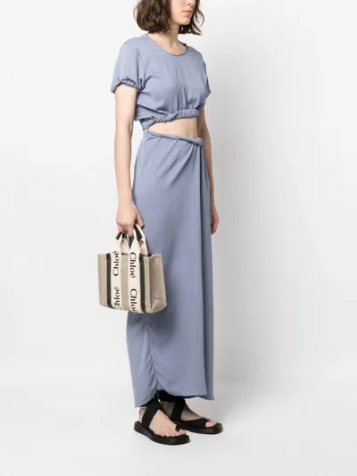 Chloé Chloè Woody Small Canvas Tote