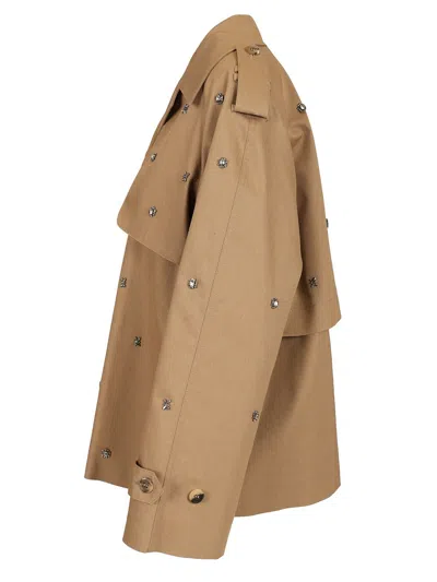 Golden Goose Oversized Trench Coat Shirts Beige