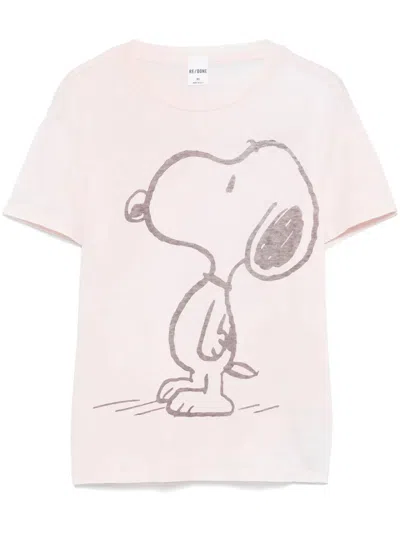 Re/done Classic Snoopy Printed Jersey T-shirt
