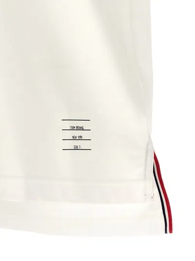 Thom Browne Rwb Knit Trim T-shirt White In White