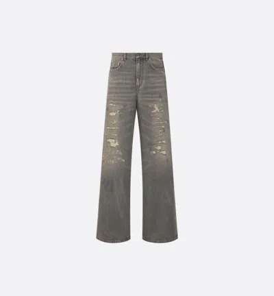 Dior Denim Pants Clothing In Gray
