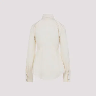 Sportmax Long Shirt With Waist Cut In Neutral