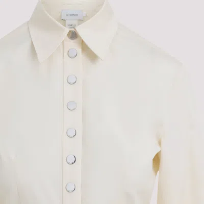 Sportmax Long Shirt With Waist Cut In Neutral