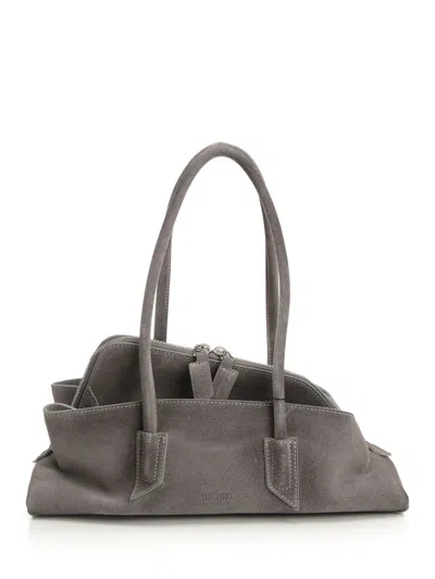 Attico Small La Passeggiata Shoulder Bag In Suede