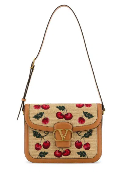 Valentino Garavani Women Embroidered Raffia 9t05 Crossbody Bag