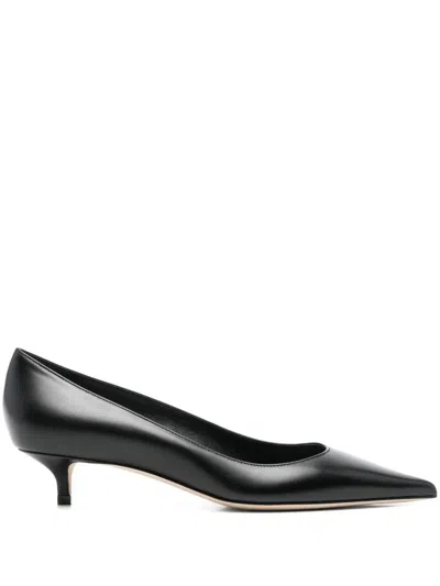 Jimmy Choo 50mm Amelia Pointed-toe Kitten-heel Pumps In Black