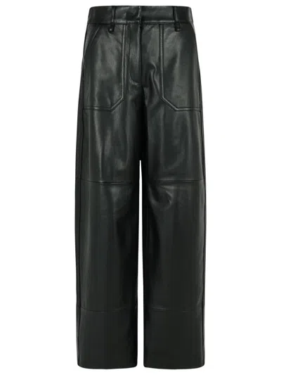 Sportmax 'garbo' Black Nappa Leather Pants In Black