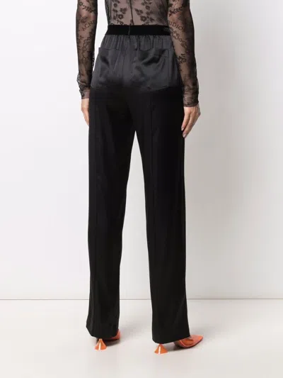 Tom Ford Black Straight Cut Trousers In Black