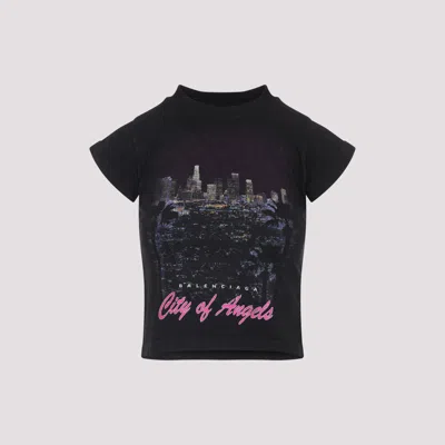 Balenciaga City Of Angels Graphic-print T-shirt In Black