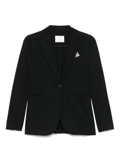Circolo 1901 Tailored Black Blazer With Notched Lapels