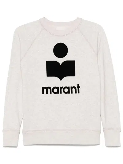 Isabel Marant Étoile Printed Logo Millyny Cotton Sweatshirt Clothing In Neutral