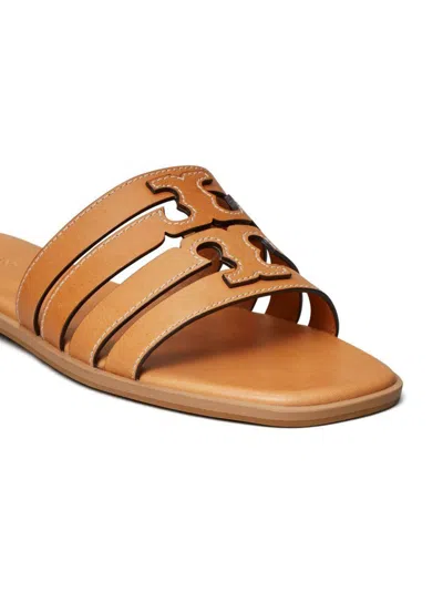 Tory Burch Beige Ines Cage Slide Slippers In Brown
