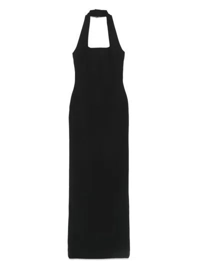 Solace London Kleid Mit Eckigem Ausschnitt In Black