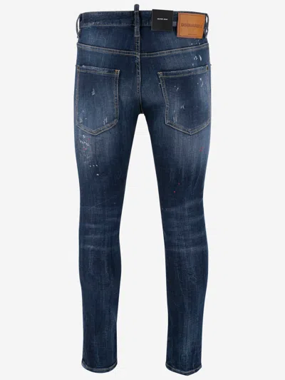 Dsquared2 Stretch Cotton Jeans In Blue