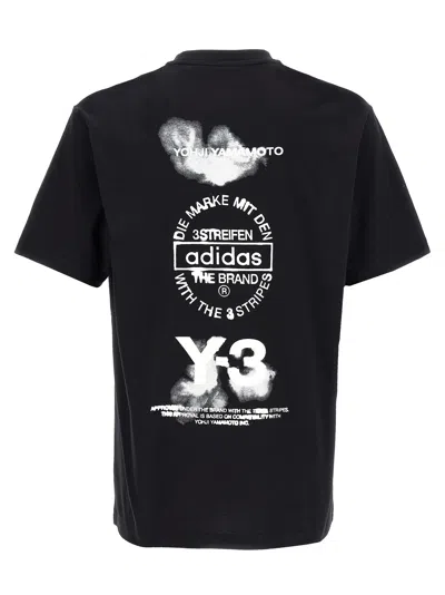 Y-3 Y 3 Logo Print T Shirt In Black