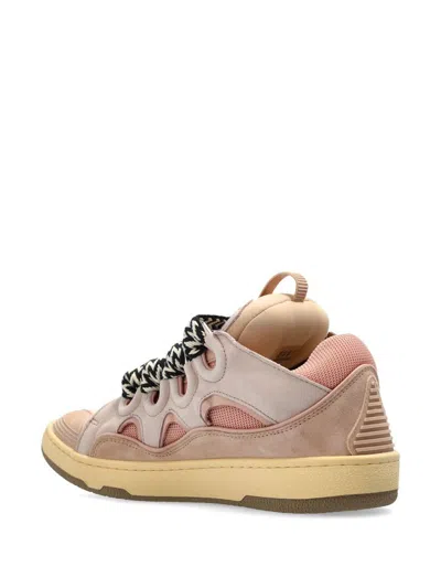 Lanvin Curb Sneakers With Padded Tongue And Rubber Sole In Pink