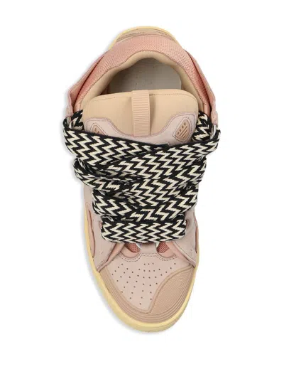 Lanvin Curb Sneakers With Padded Tongue And Rubber Sole In Pink