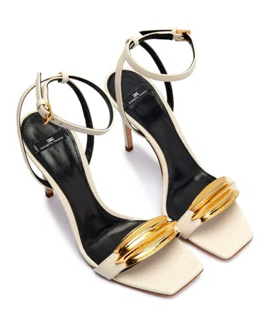 Elisabetta Franchi Sandals With Jewel Detail In Gold