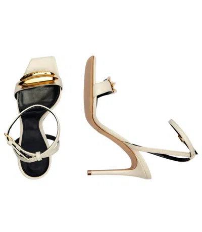 Elisabetta Franchi Sandals With Jewel Detail In Gold